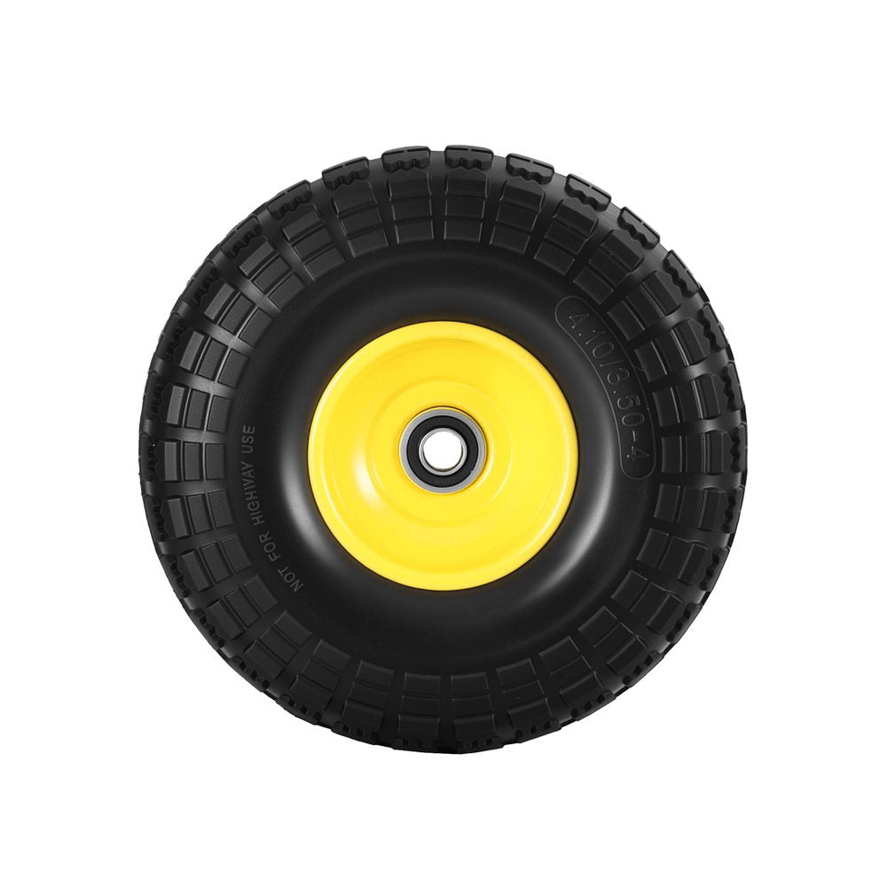 Gardeon 2pcs 4.10/3.50-4 Flat Free Solid Rubber Tires, 10" Heavy Duty Wheels - SuperSaverAU - view 9