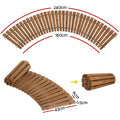 Gardeon 8FT Wooden Garden Pathway Roll-Out Curved Walkway Outdoor Backyard Brown - SuperSaverAU - view 2