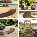 Gardeon 8FT Wooden Garden Pathway Roll-Out Curved Walkway Outdoor Backyard Charcoal Brown - SuperSaverAU - view 7