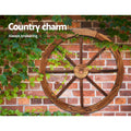 Gardeon Wooden Wagon Wheel 60cm - Rustic Fir Wood, Weatherproof, 2 Pack - SuperSaverAU - view 3