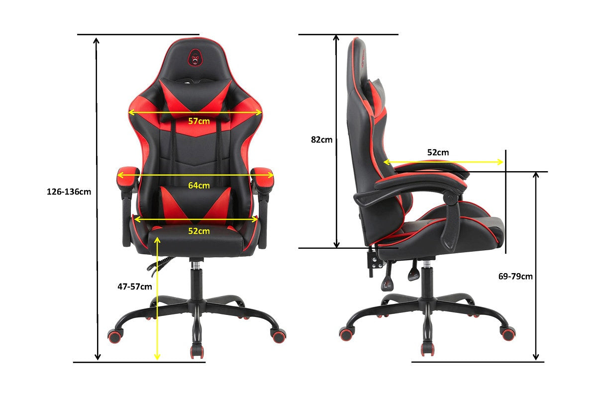 Gorilla Gaming Prodigy Gaming Chair (Black/Red)