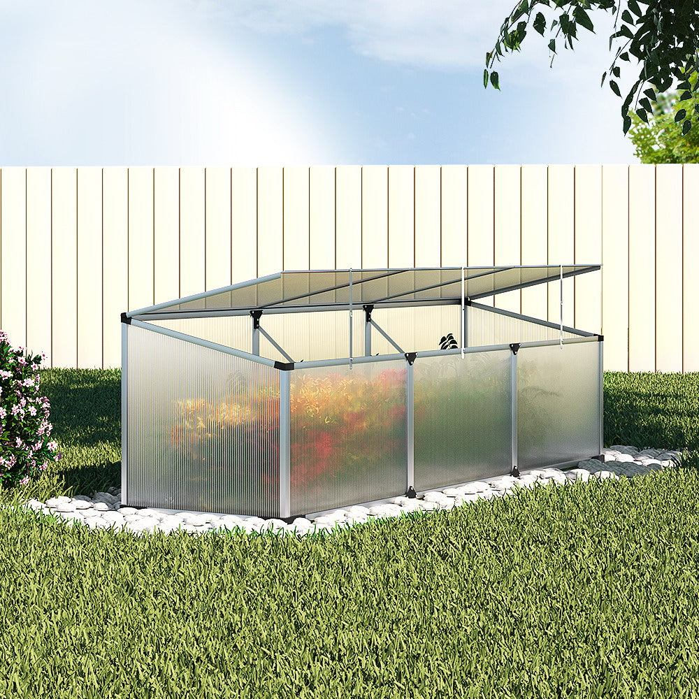 Green Fingers Aluminium Greenhouse 180x50x50CM - UV-Resistant Polycarbonate Panels - SuperSaverAU - view 8
