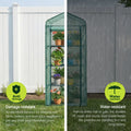 Green Fingers 4-Tier Mini Greenhouse – PE Cover 1.6 x 0.7 x 0.5m