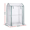 Green Fingers Mini Greenhouse with Roll-Up Zipper Door - 1.0 x 0.8 x 1.5m