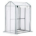 Green Fingers Mini Greenhouse with Roll-Up Zipper Door - 1.0 x 0.8 x 1.5m