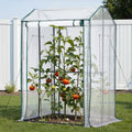 Green Fingers Mini Greenhouse with Roll-Up Zipper Door - 1.0 x 0.8 x 1.5m