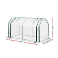 Green Fingers Mini Greenhouse with Roll-Up Zipper Door - 1.2 x 0.5 x 0.6m