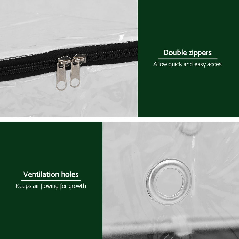 Green Fingers Mini Greenhouse 50x25cm for Succulents and Mushrooms