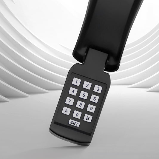 Lockmaster Electric Keypad Security Control for Gate Opener, IP55, 64 Users, Black, 17.5x8x4cm