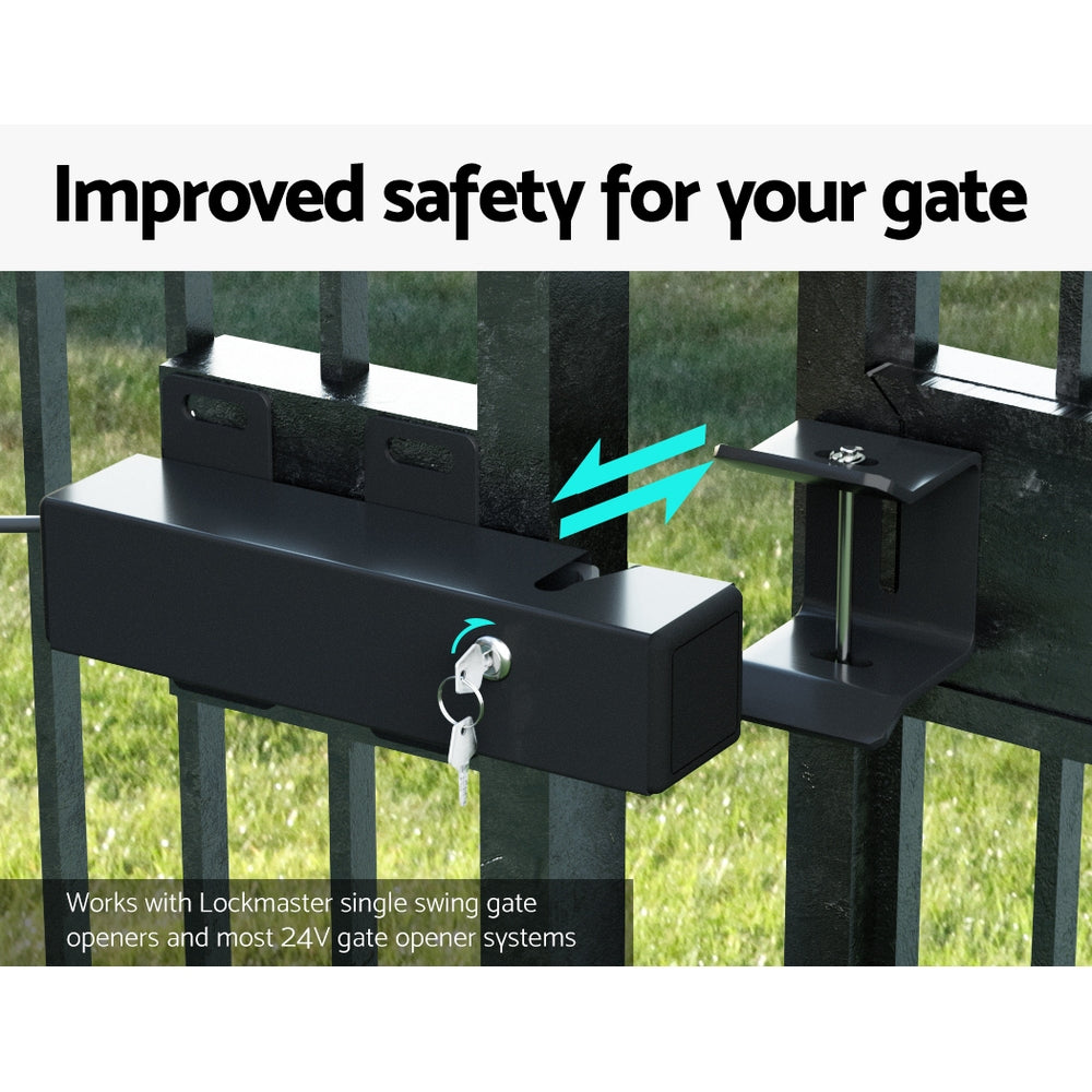 Electric Lock for DC 24V Swing Gate Opener, Heavy Duty Metal, IP44, 5m Cable