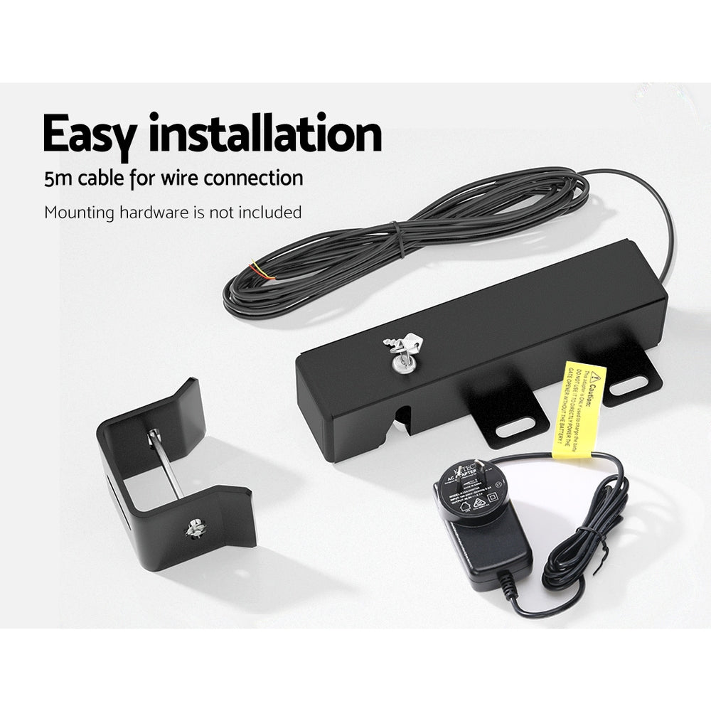 Electric Lock for DC 24V Swing Gate Opener, Heavy Duty Metal, IP44, 5m Cable