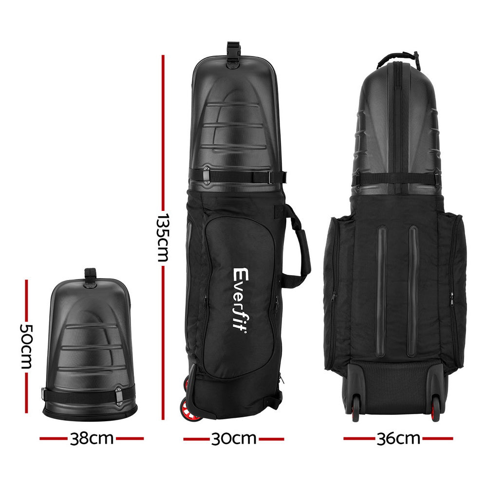 Everfit Golf Travel Bags for Airlines with Wheels Golf Clubs Hard Case Foldable - SuperSaverAU - view 2
