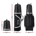 Everfit Black & Grey Golf Travel Bag with Wheels & Semi-Hard Shell