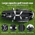 Everfit Black & Grey Golf Travel Bag with Wheels & Semi-Hard Shell
