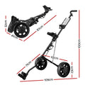 Everfit Golf Buggy Quick Folding Trolley Golf Cart Trolley 2 Wheels Cup Holder - SuperSaverAU - view 2
