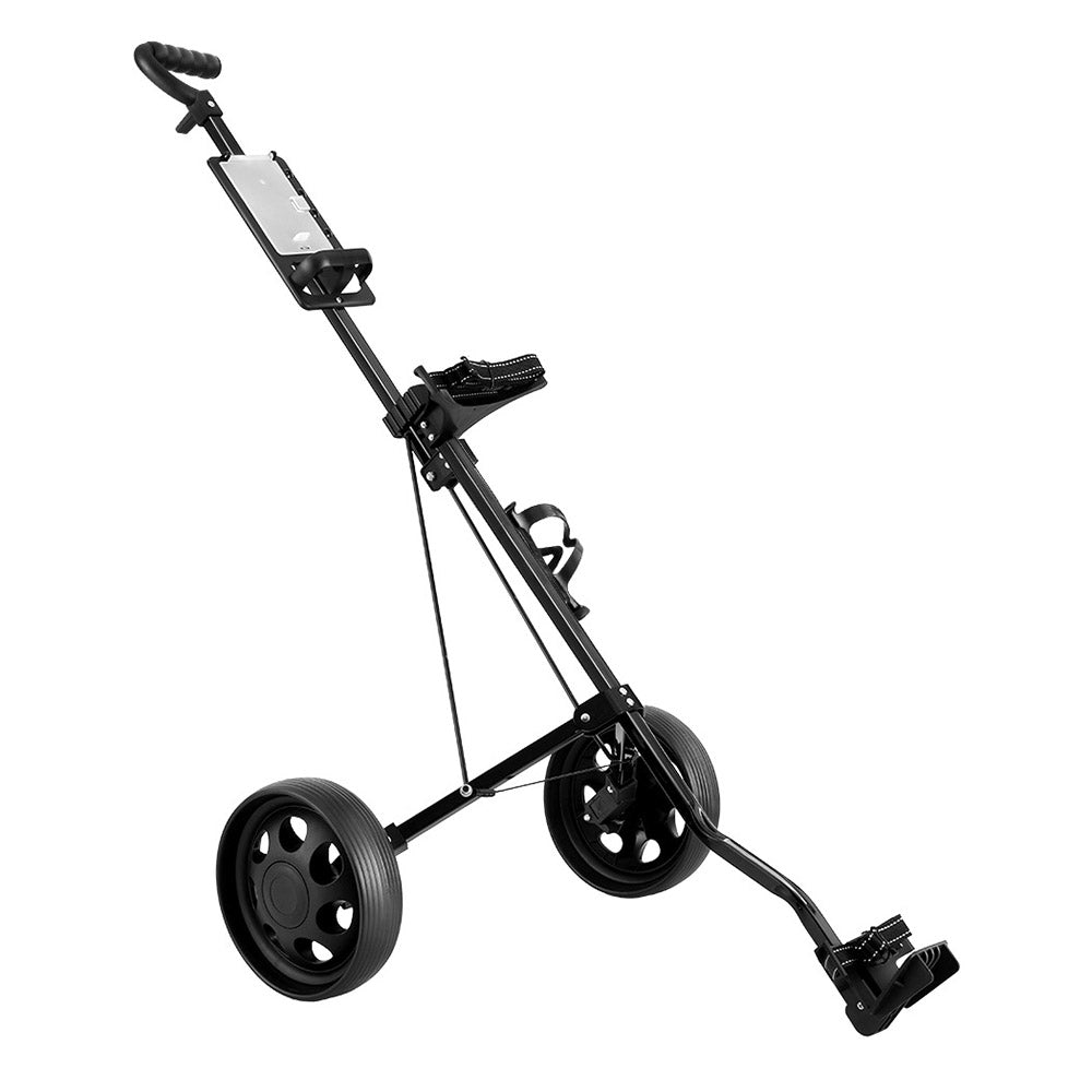 Everfit Golf Buggy Quick Folding Trolley Golf Cart Trolley 2 Wheels Cup Holder - SuperSaverAU - view 3