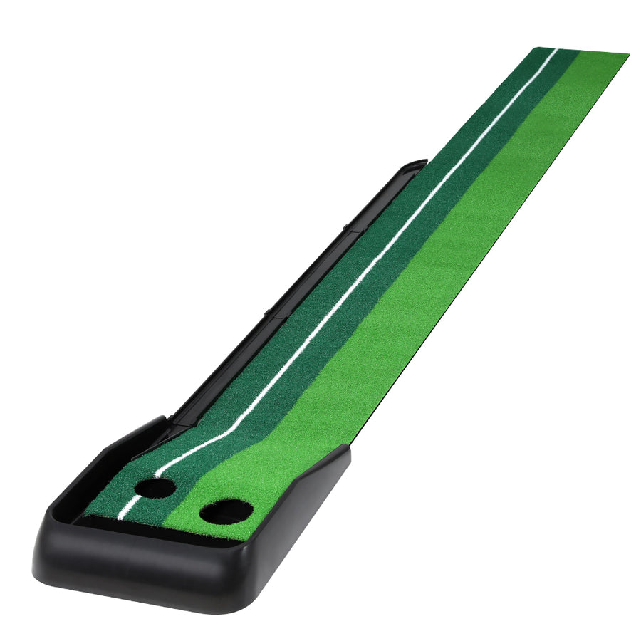 Everfit 3m Golf Putting Practice Mat with Dual Holes & Auto Return Track