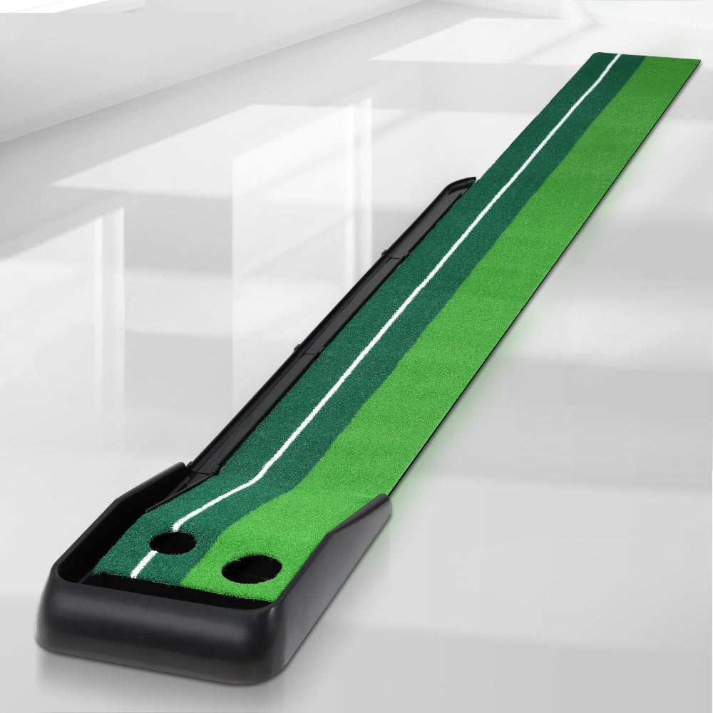 Everfit 3m Golf Putting Practice Mat with Dual Holes & Auto Return Track