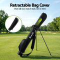 Everfit Black Sunday Golf Stand Bag with Insulated Pocket
