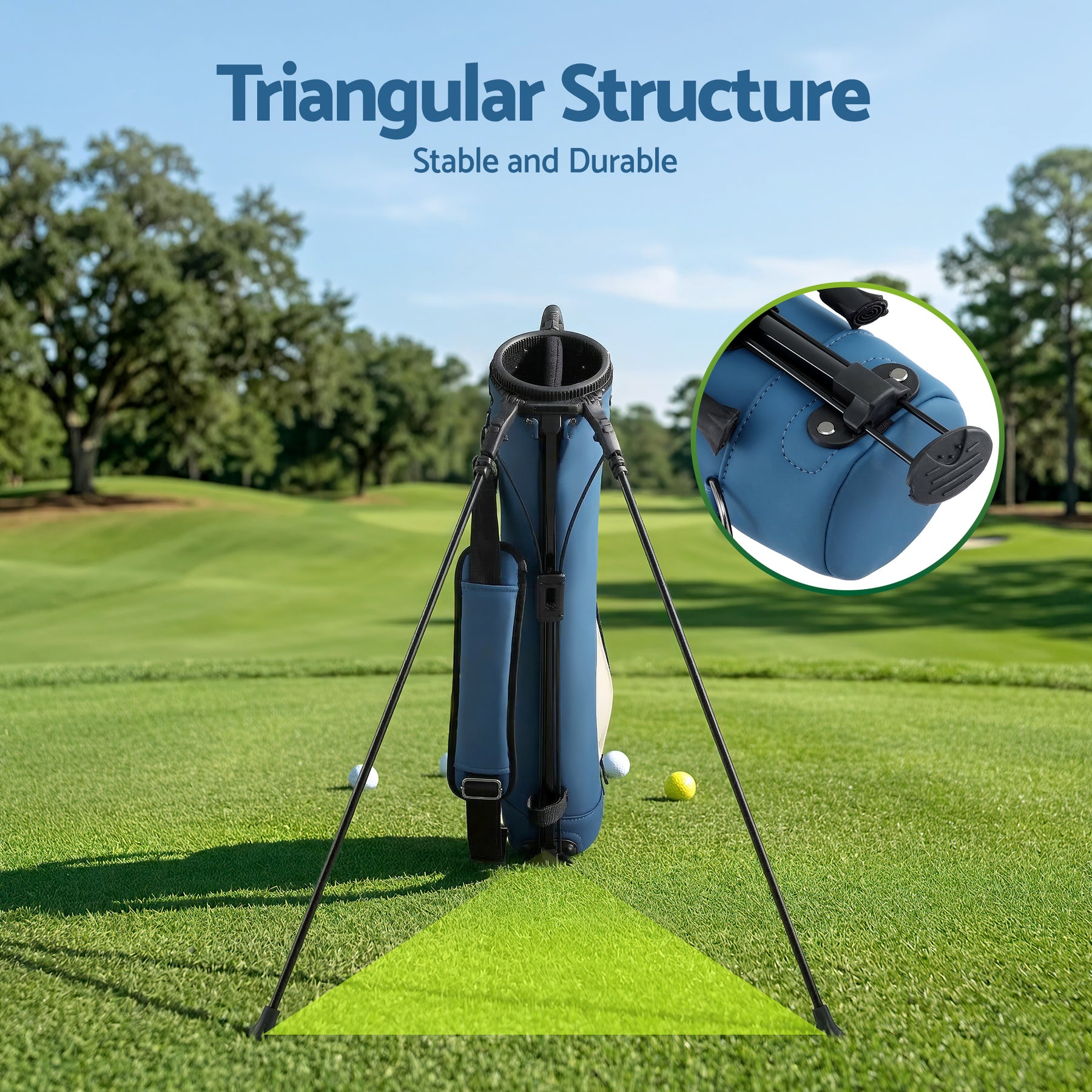 Everfit Blue Sunday Golf Stand Bag with Insulated Pocket