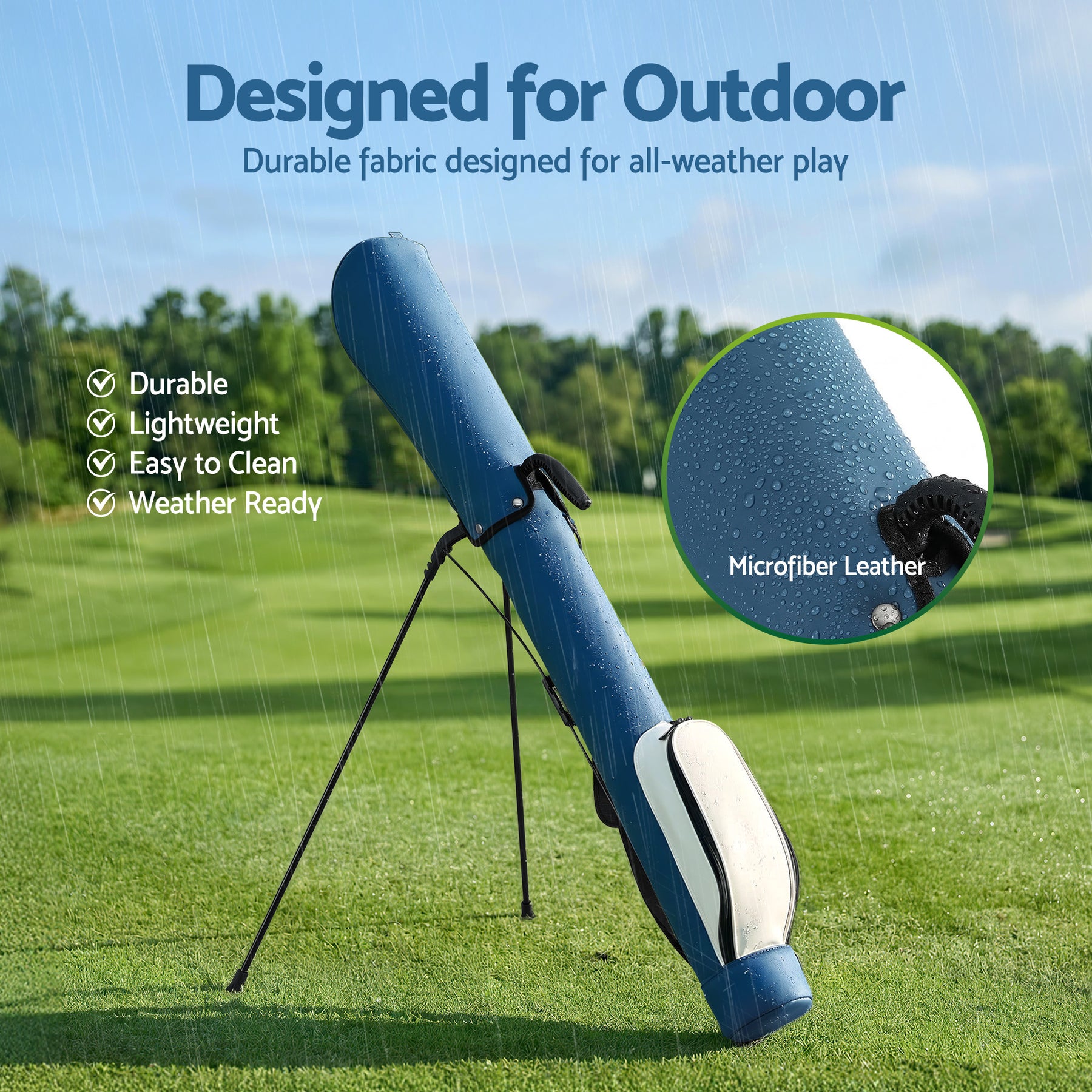 Everfit Blue Sunday Golf Stand Bag with Insulated Pocket