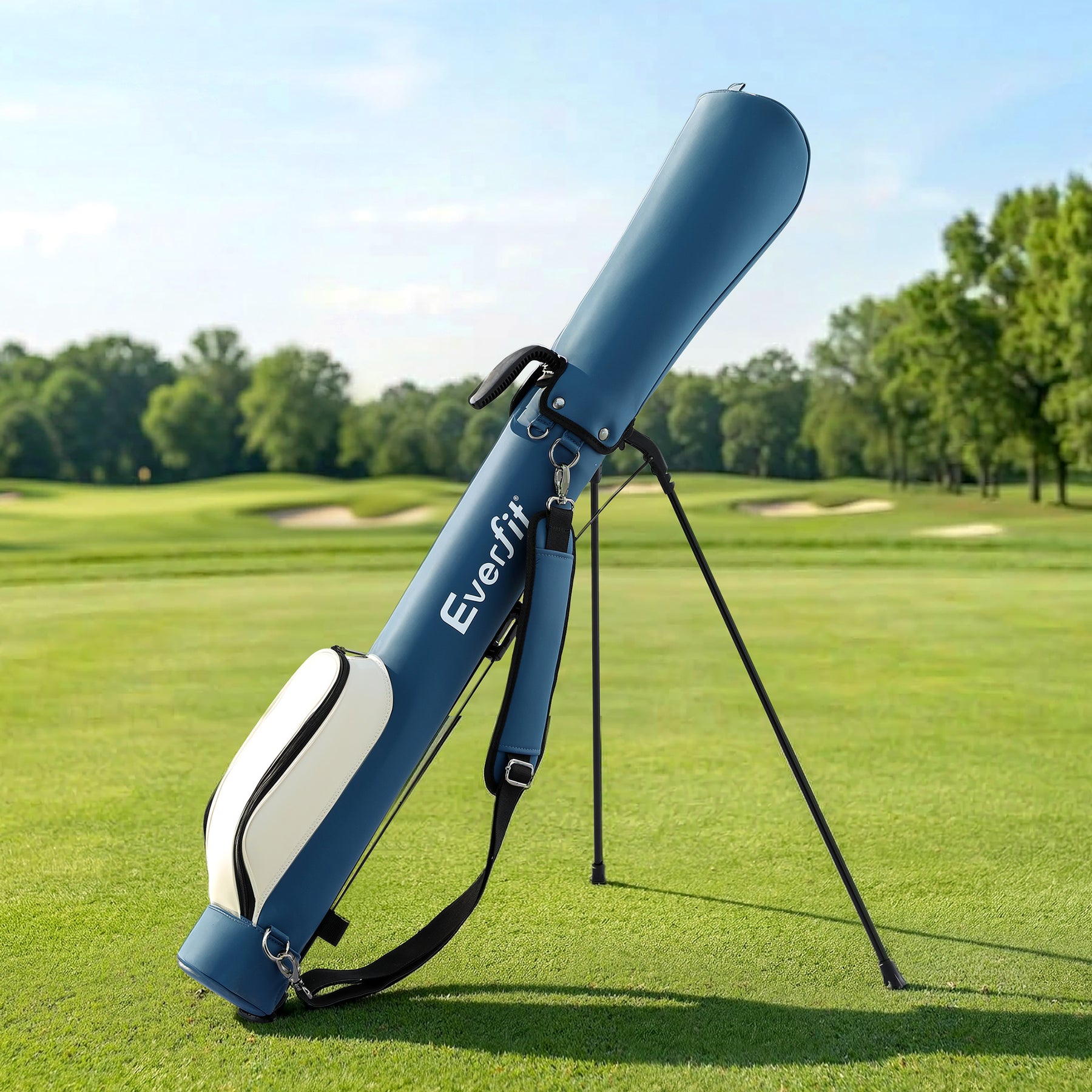 Everfit Blue Sunday Golf Stand Bag with Insulated Pocket
