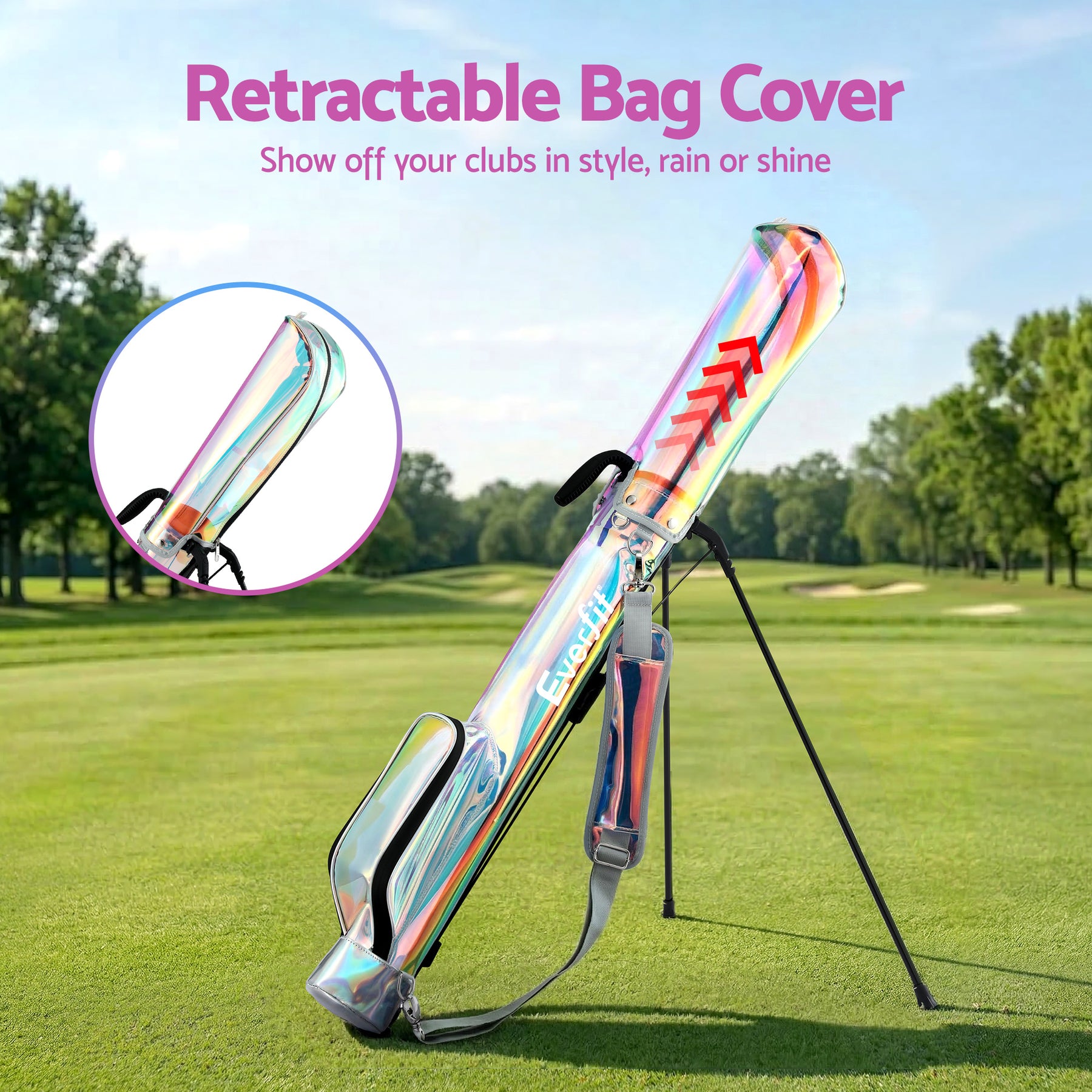 Everfit Holographic Sunday Golf Stand Bag with Insulated Pocket
