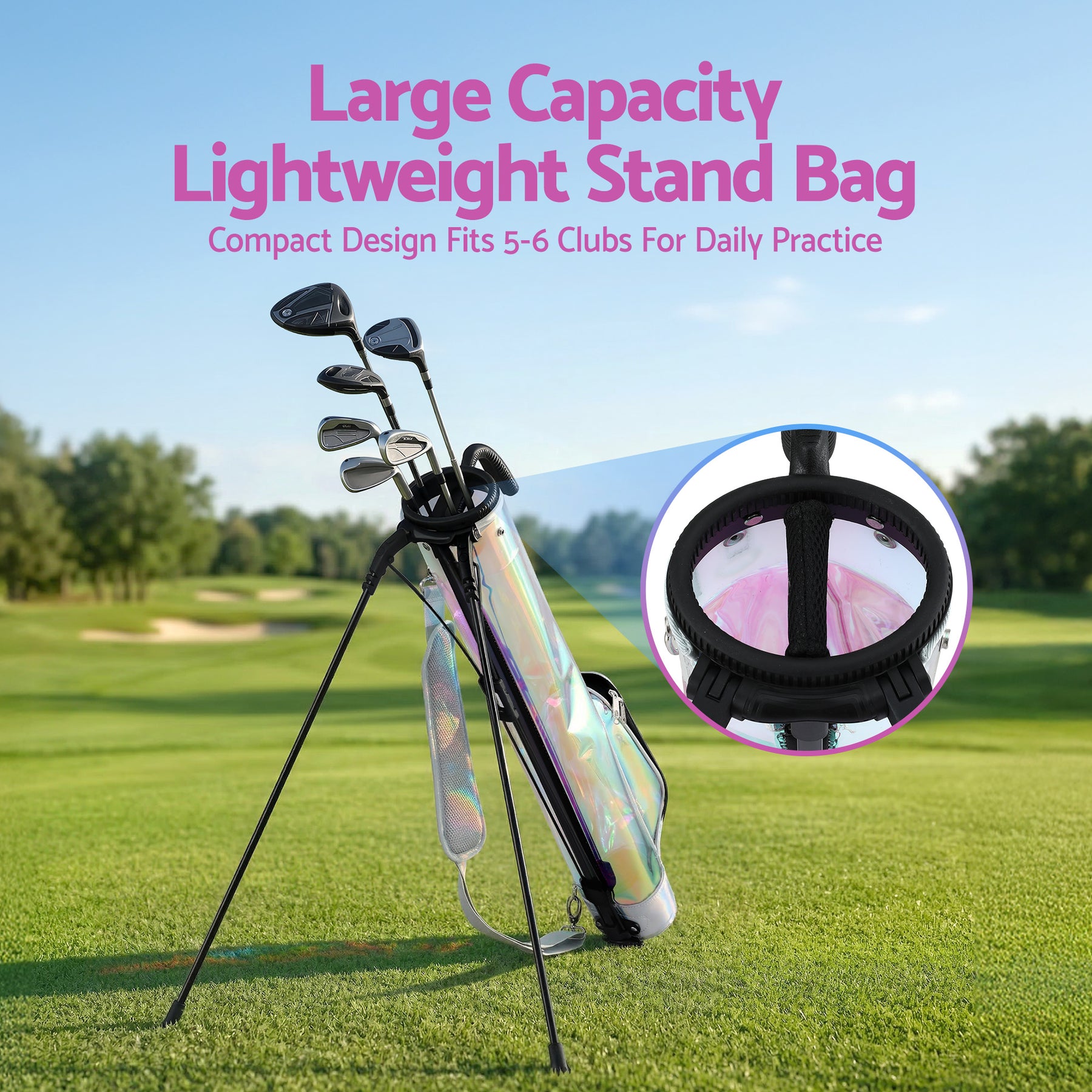 Everfit Holographic Sunday Golf Stand Bag with Insulated Pocket