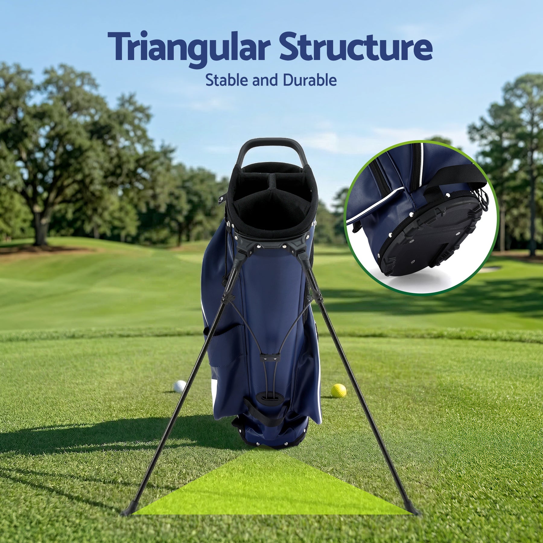 Everfit Blue Golf Stand Bag with Dual Straps & Club Divider