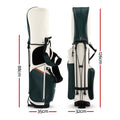 Everfit Green & White Golf Stand Bag with Dual Straps & Club Divider