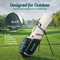 Everfit Green & White Golf Stand Bag with Dual Straps & Club Divider
