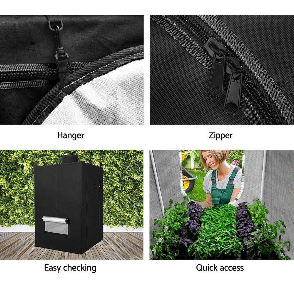 Greenfingers Hydroponics Grow Tent 60x60x90CM, Steel Frame, Waterproof, Easy Assembly - SuperSaverAU - view 6