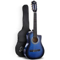Alpha 34-Inch Classical Guitar with Carry Bag - Blue