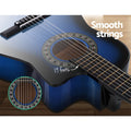 Alpha 34-Inch Classical Guitar with Carry Bag - Blue