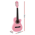 Alpha 34 Inch Classical Guitar with Carry Bag - Pink