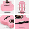 Alpha 34 Inch Classical Guitar with Carry Bag - Pink