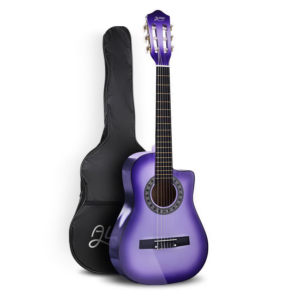 Alpha 34-Inch Classical Guitar with Carry Bag - Purple