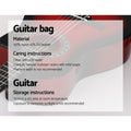 Alpha 34-Inch Classical Guitar with Carry Bag - Red