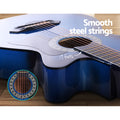 Alpha 38-Inch Cutaway Acoustic Guitar with Carry Bag - Blue