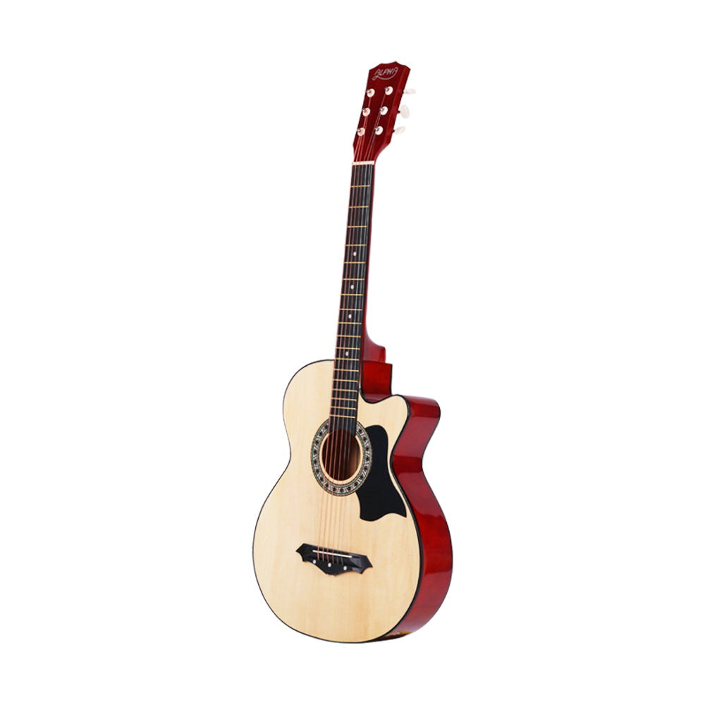 Alpha 38" Acoustic Cutaway Guitar Laminated Linden Body Steel Strings - SuperSaverAU - view 3