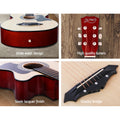 Alpha 38" Acoustic Cutaway Guitar Laminated Linden Body Steel Strings - SuperSaverAU - view 5