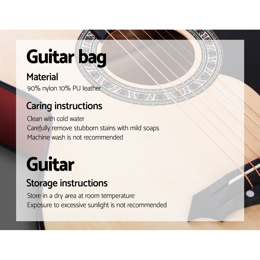 Alpha 38" Acoustic Cutaway Guitar Laminated Linden Body Steel Strings - SuperSaverAU - view 6