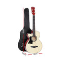 Alpha 38-Inch Left-Handed Acoustic Guitar with Carry Bag