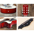 Alpha 38-Inch Left-Handed Acoustic Guitar with Carry Bag