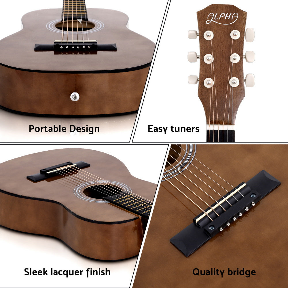 Alpha 31-Inch Steel String Acoustic Guitar - Natural