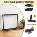 Alpha Foldable Guitar Rack Stand Holder, 5 Guitars, Adjustable Feet, Black 87*47*73cm - SuperSaverAU - view 4