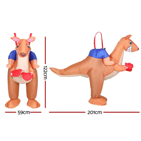 Inflatable Kangaroo Costume Adult Suit Blow Up Party Fancy Dress Halloween Cosplay - SuperSaverAU - view 2