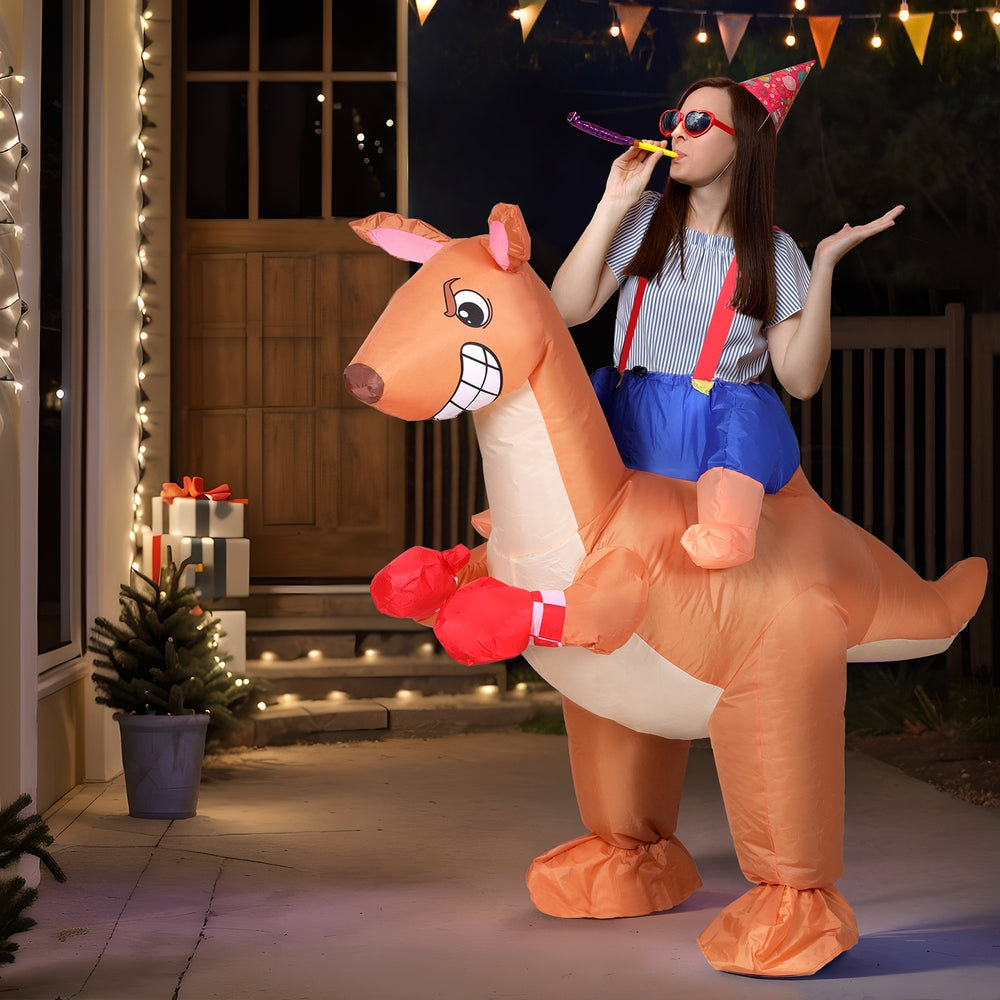Inflatable Kangaroo Costume Adult Suit Blow Up Party Fancy Dress Halloween Cosplay - SuperSaverAU - view 6