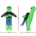 Inflatable Green Alien Costume Adult Suit Blow Up Party Fancy Dress Halloween Cosplay - SuperSaverAU - view 2
