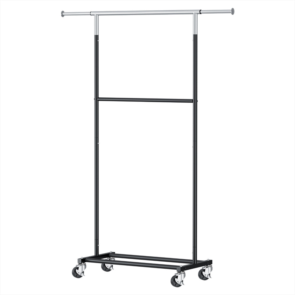 Artiss Clothes Rack Double Rod Airer Rail Coat Stand Adjustable Hanger - SuperSaverAU - view 1